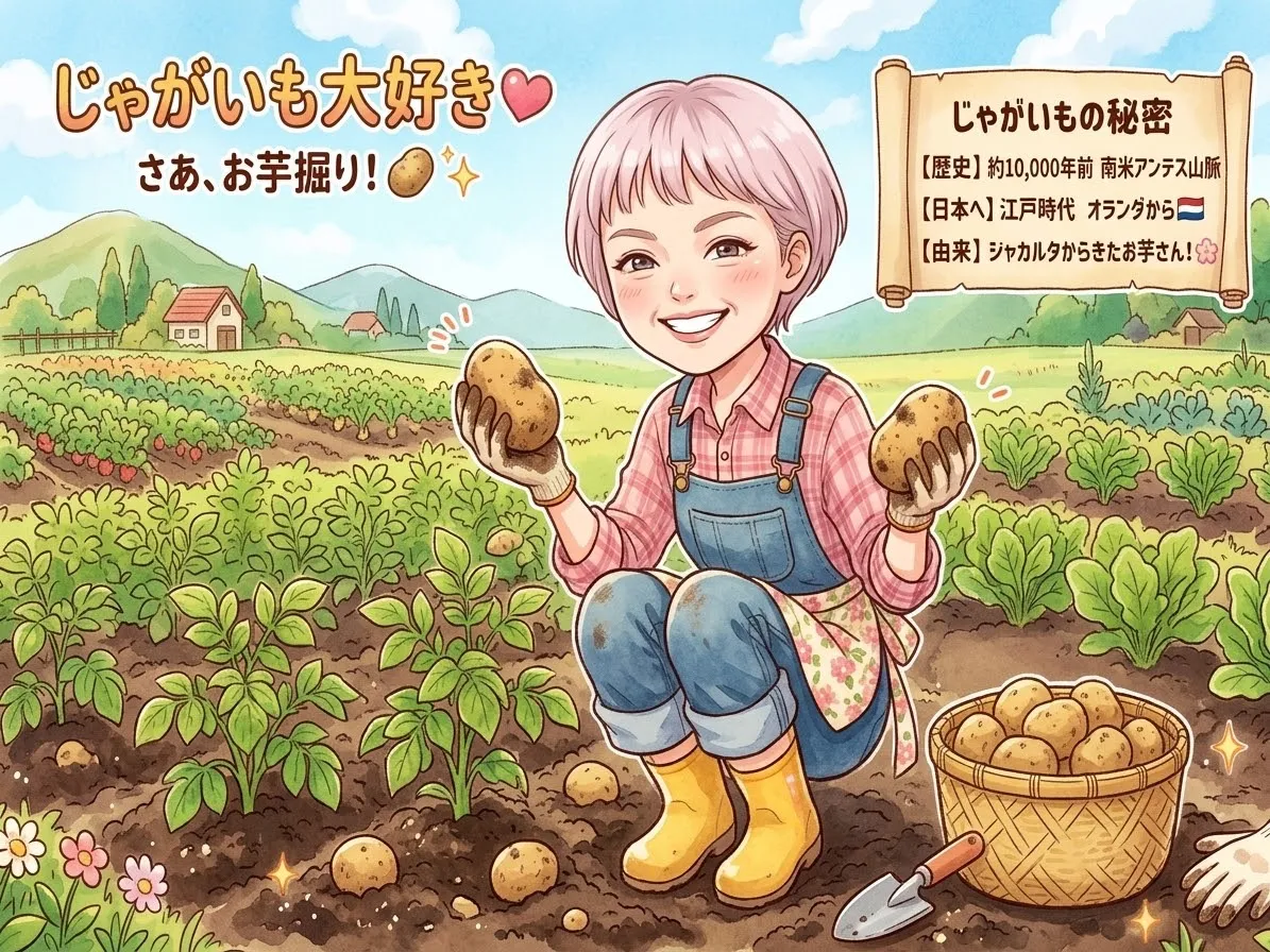 気分転換にじゃがいもを掘ってて気になったのー！